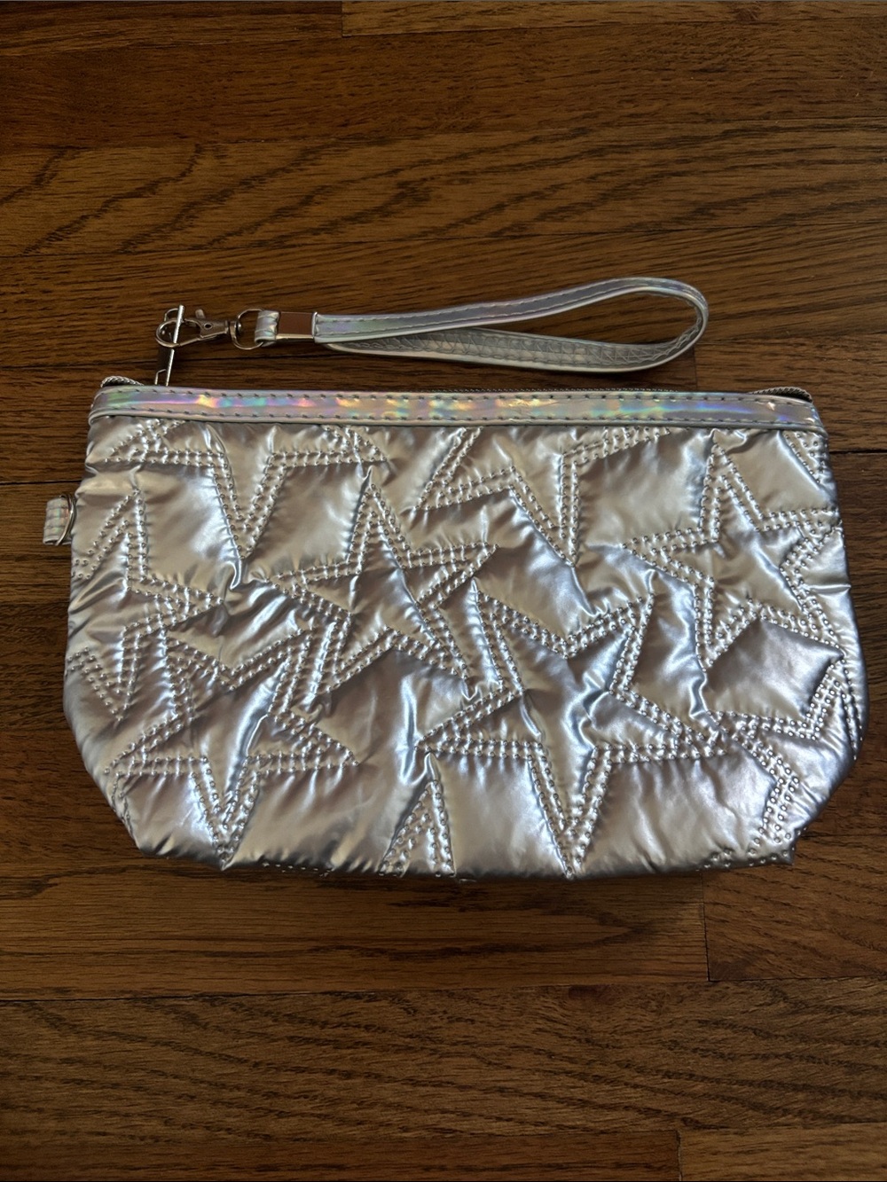 FREE ADD-ON Silver Star Metallic Wristlet Pouch